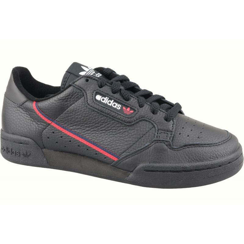 Мужские кроссовки повседневные черные кожаные низкие демисезонные Adidas Continental 80 M G27707 shoes