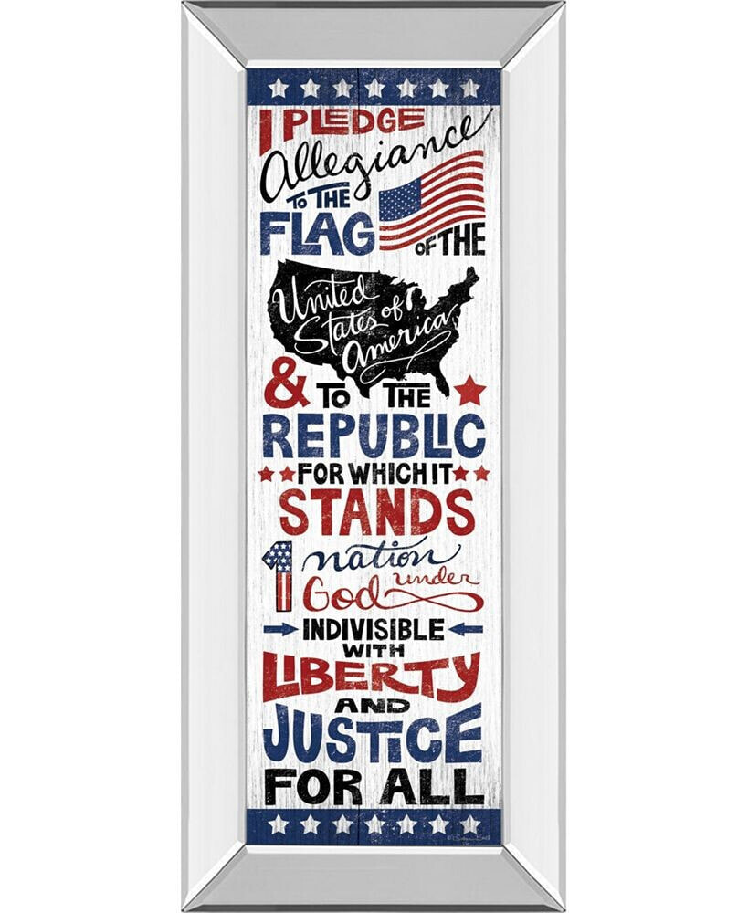 Classy Art pledge of Allegiance by Susan Ball Mirror Framed Print Wall Art - 18