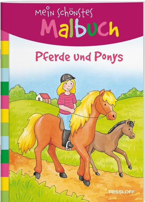 Книжка-раскраска для детей Tessloff лошади и пони