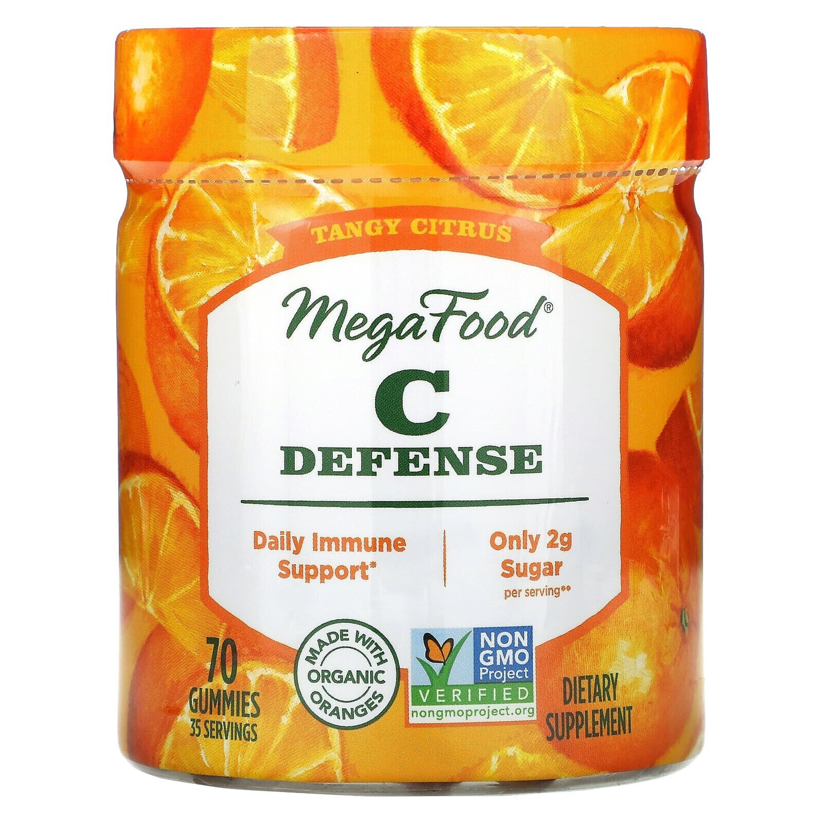Мегафудс, C Defense, насыщенный цитрус, 70 жевательных таблеток
