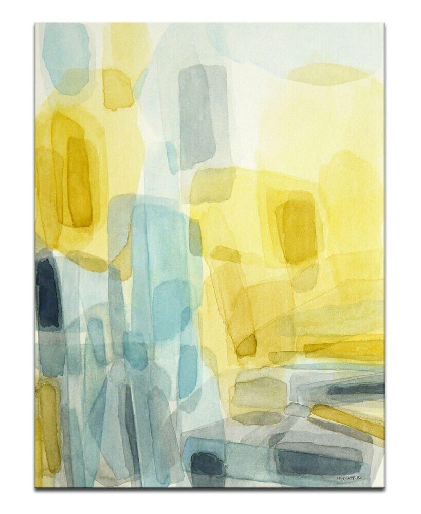 Ready2HangArt 'Sun and Rain' Abstract Canvas Wall Art, 30x20