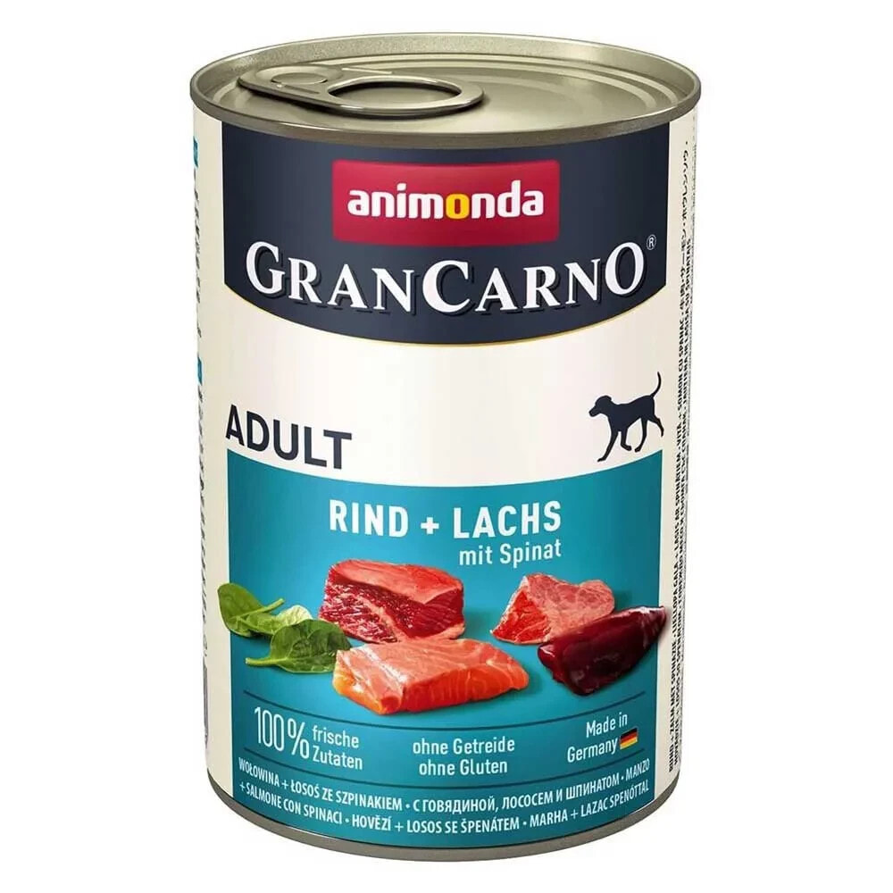 ANIMONDA Grancarno Adult with salmon and spinach wet food for dog 400g