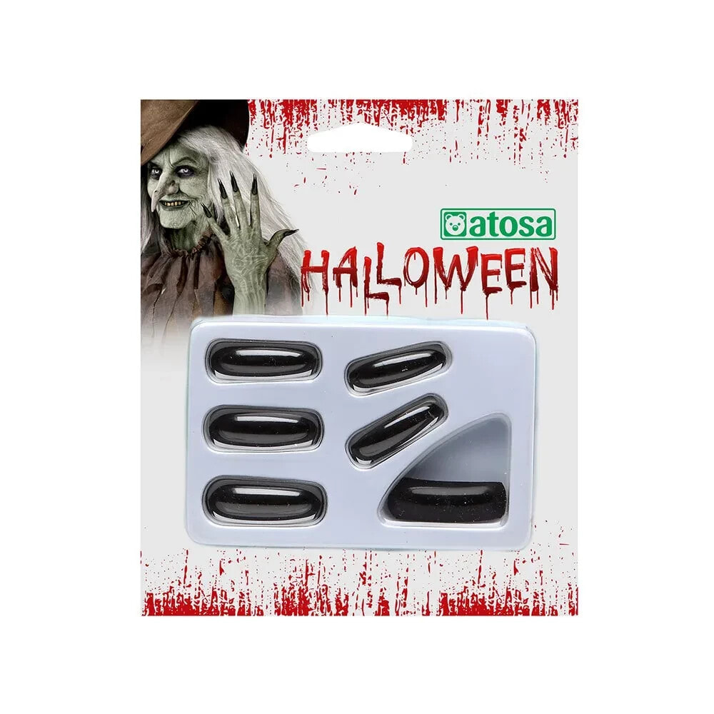 ATOSA Black Halloween Nails