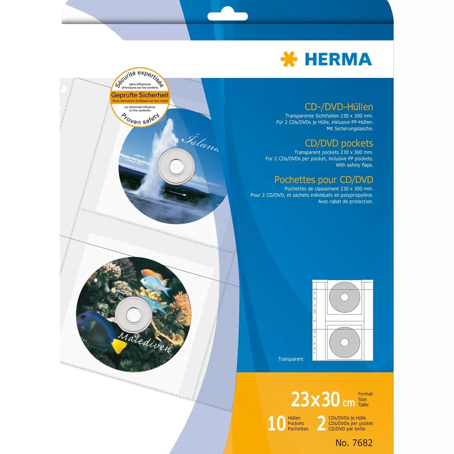 HERMA 7682 чехол для носителей данных Кейс для дисков UMD Прозрачный