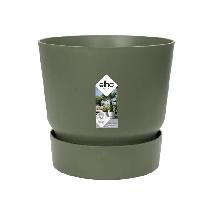 ELHO Greenville Runder Blumentopf 55 Grn 55 x H 50 cm fr den Auenbereich 100 % recycelt