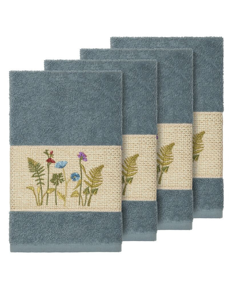 Linum Home serenity 2-Pc. Embellished Hand Towel Set