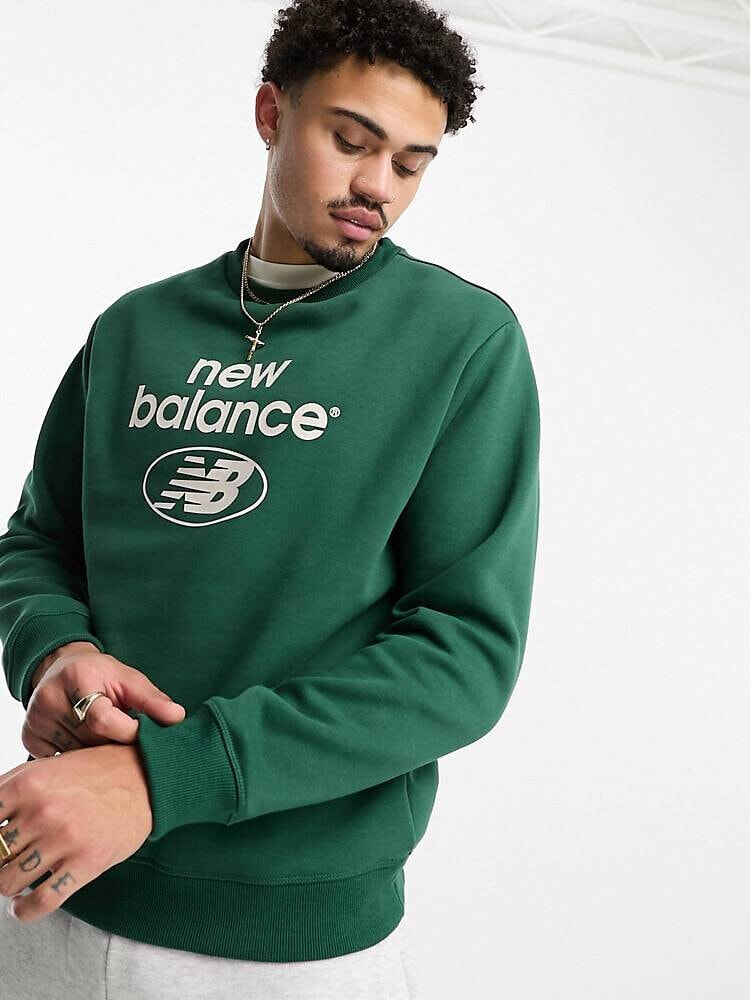 New Balance – Essentials Novelty – Sweatshirt in Grün