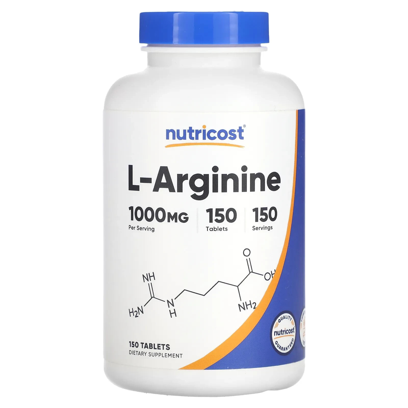 Nutricost, L-аргинин, 1000 мг, 300 таблеток