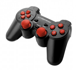 Esperanza EGG102R игровой контроллер Геймпад ПК Аналоговый/цифровой USB 2.0 Черный, Красный