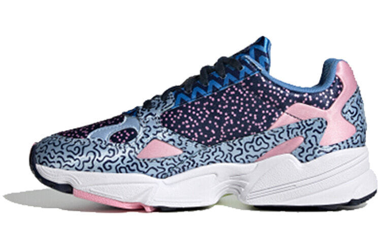 adidas originals Falcon 女款 蓝粉 印花缎面 / Кроссовки Adidas originals Falcon EE7098