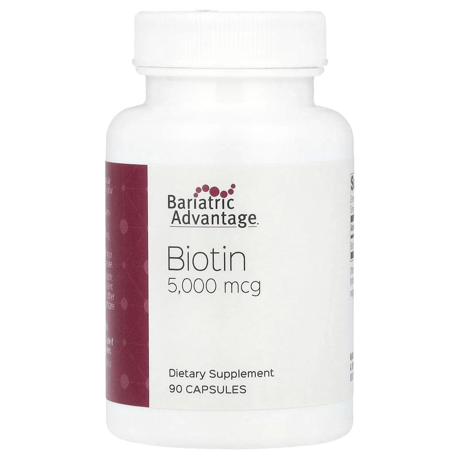 Biotin , 5,000 mcg, 90 Capsules