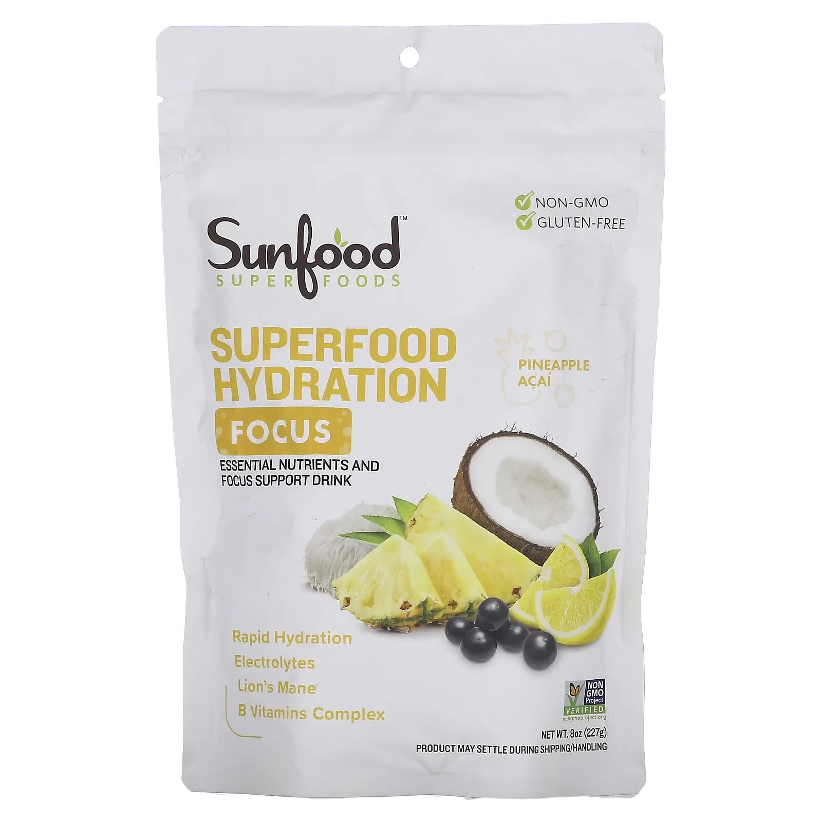 Superfood Hydration Focus, Pineapple Acai, 8 oz (227 g)