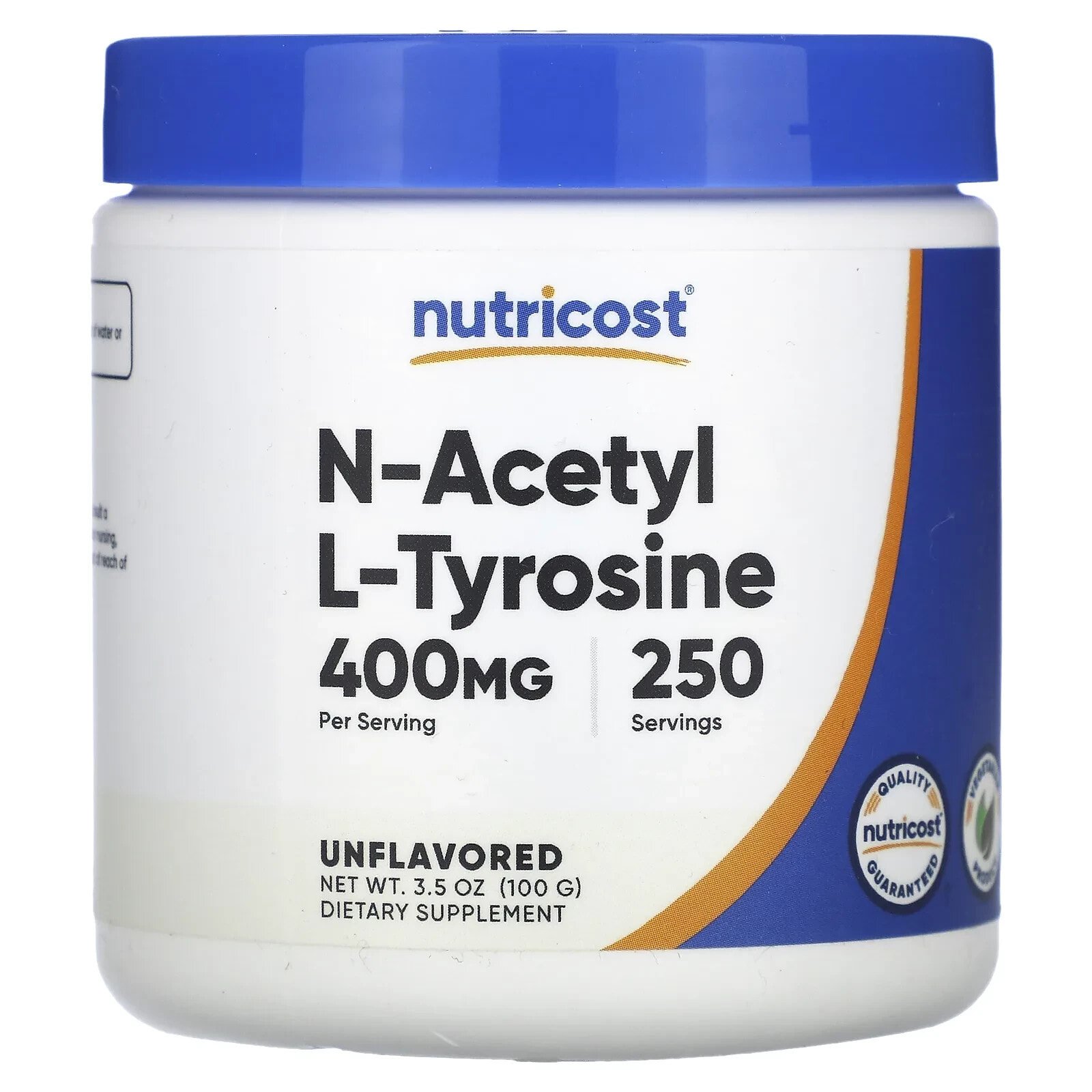 N-Acetyl L-Tyrosine, Unflavored, 3.5 oz (100 g)