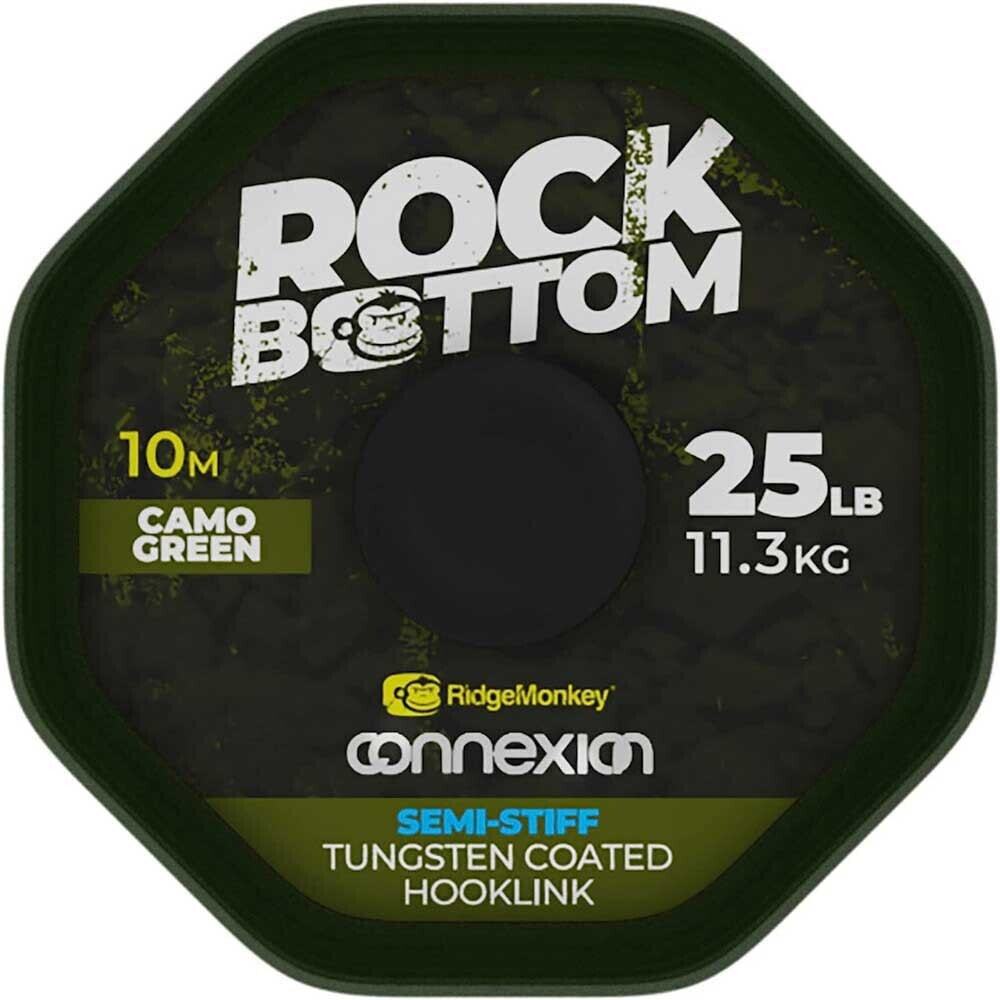 RIDGEMONKEY Connexion Rock Bottom Tungsten Semi Coated Hooklink 20 m Carpfishing Line