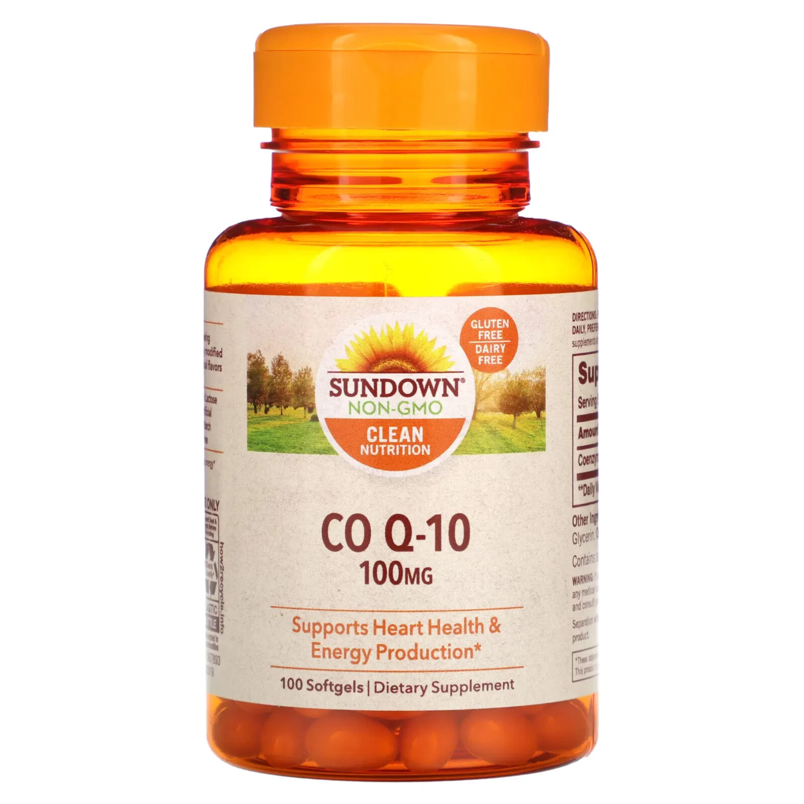 Sundown Naturals, Co Q-10, 100 мг, 40 мягких таблеток