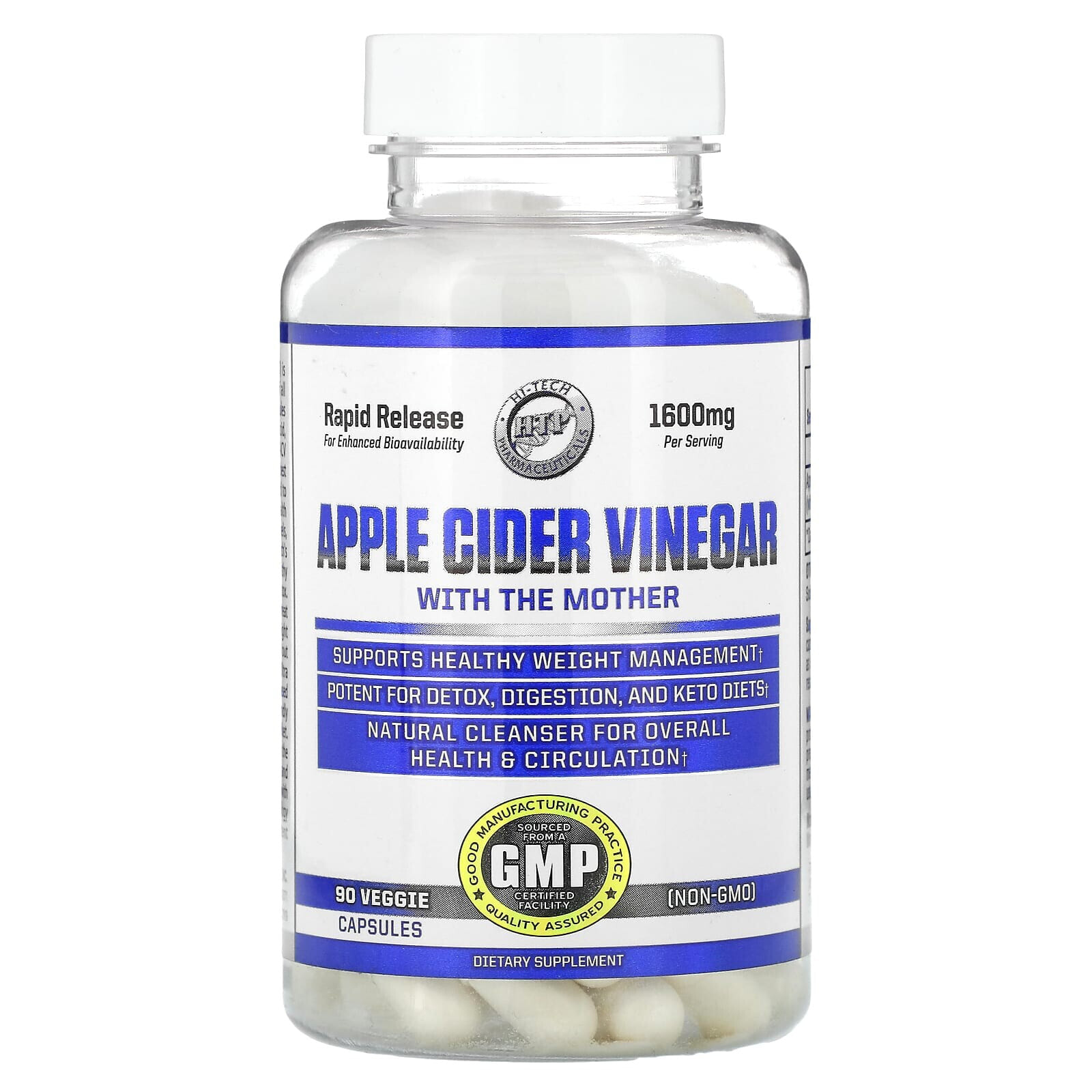 Apple Cider Vinegar With The Mother, Rapid Release, 800 mg, 90 Veggie Capsules