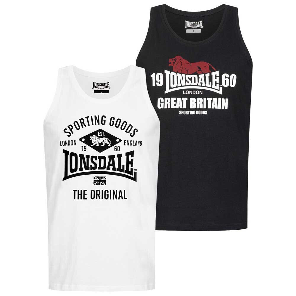 LONSDALE Biggin Sleeveless T-Shirt 2 Units