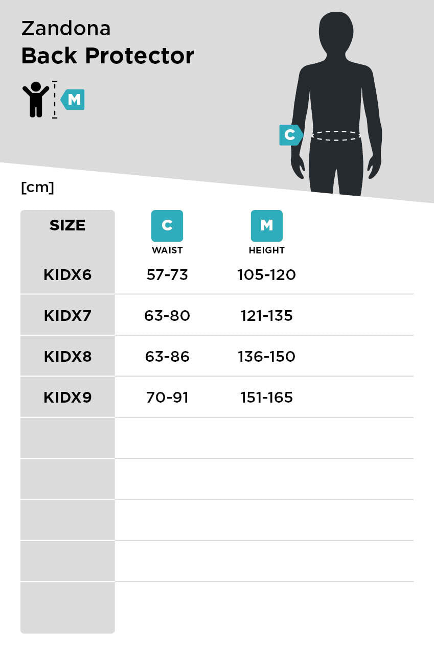 Rückenprotektor Zandonà x7 Schwarz Kinder (121-135 cm)