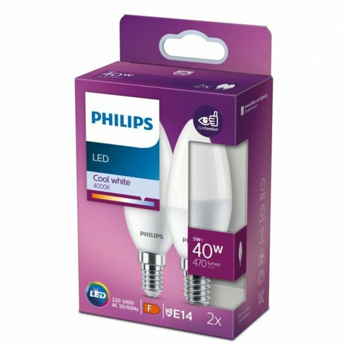 Philips 8719514310131 LED лампа Холодный белый 4000 K 5 W E14 F
