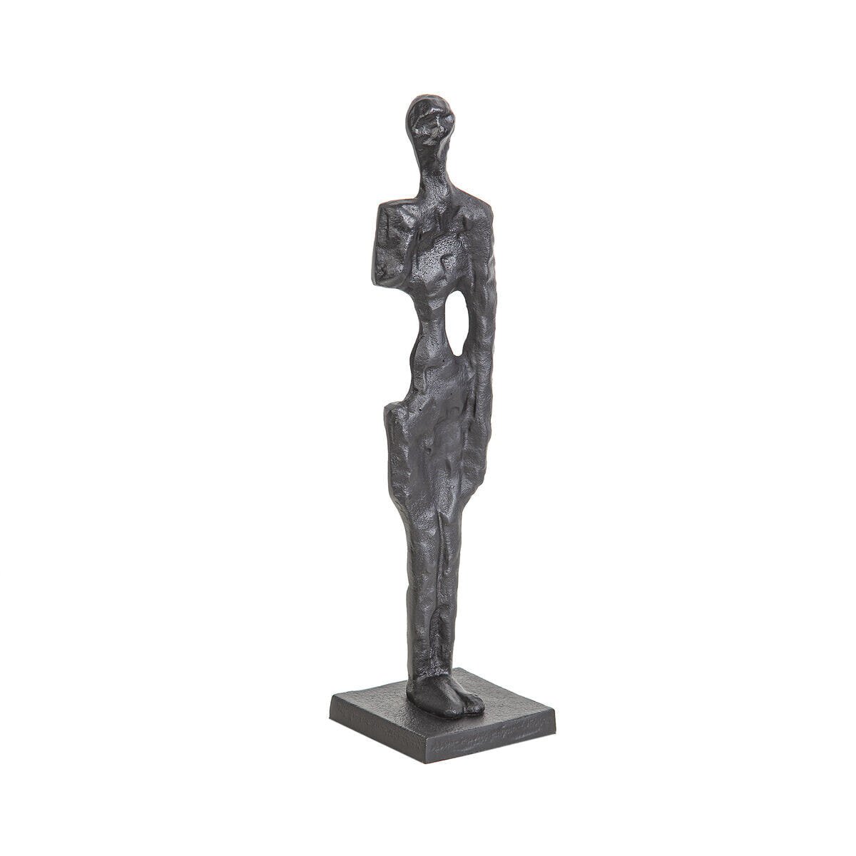 Sculpture Romimex Black Aluminium 9 x 34 x 9 cm Men