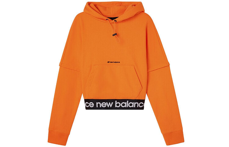 New Balance 纯色连帽休闲卫衣 女款 橙色 / Трендовая одежда New Balance - Худи AWT03362-OR
