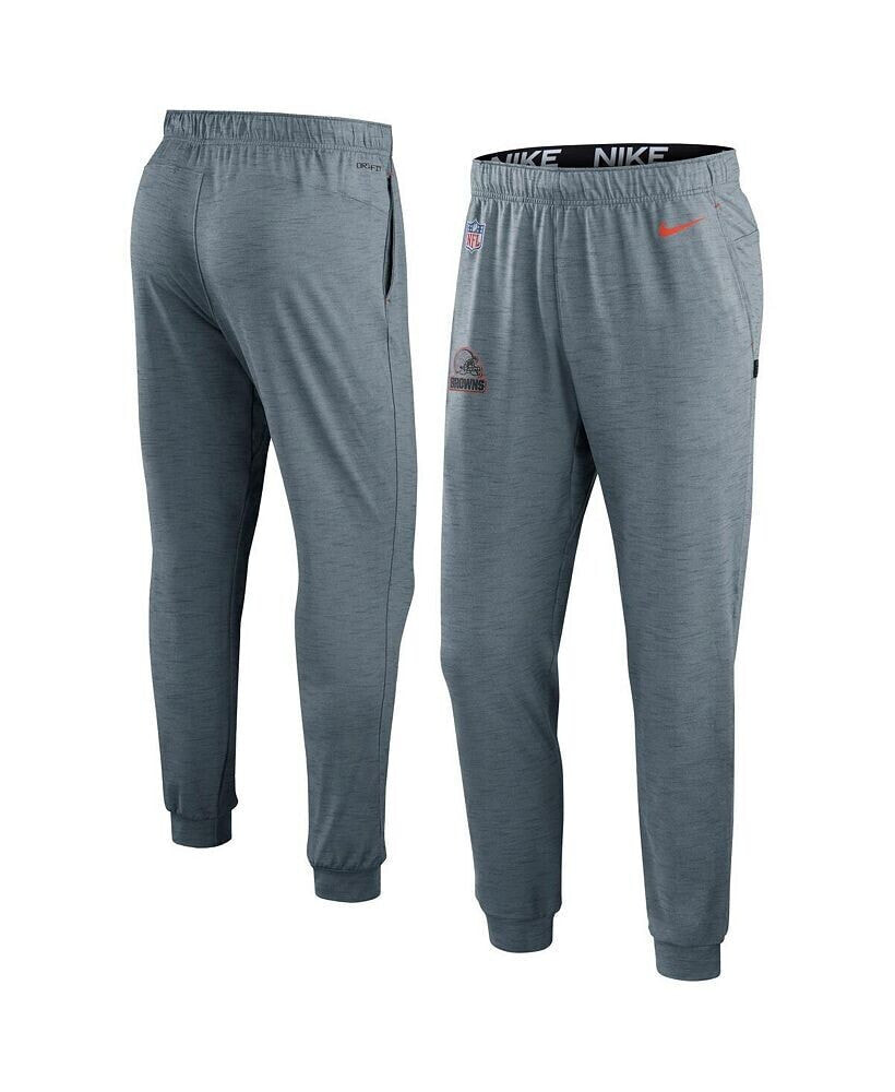 Nike men's Heather Gray Cleveland Browns Sideline Pop Player Performance Lounge Pants
