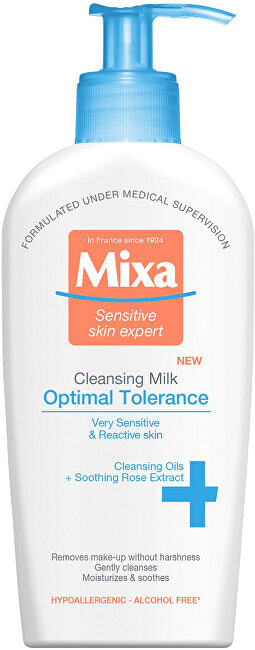 Mixa Cleansing Milk for Very Sensitive and Reactive Skin Мягкое очищающее молочко для очень чувствительной кожи 200 мл
