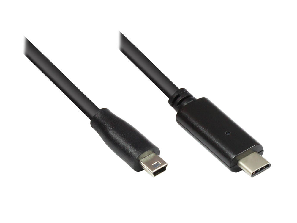 Alcasa 3310-CM010 USB кабель 1 m USB 2.0 USB C Mini-USB B Черный
