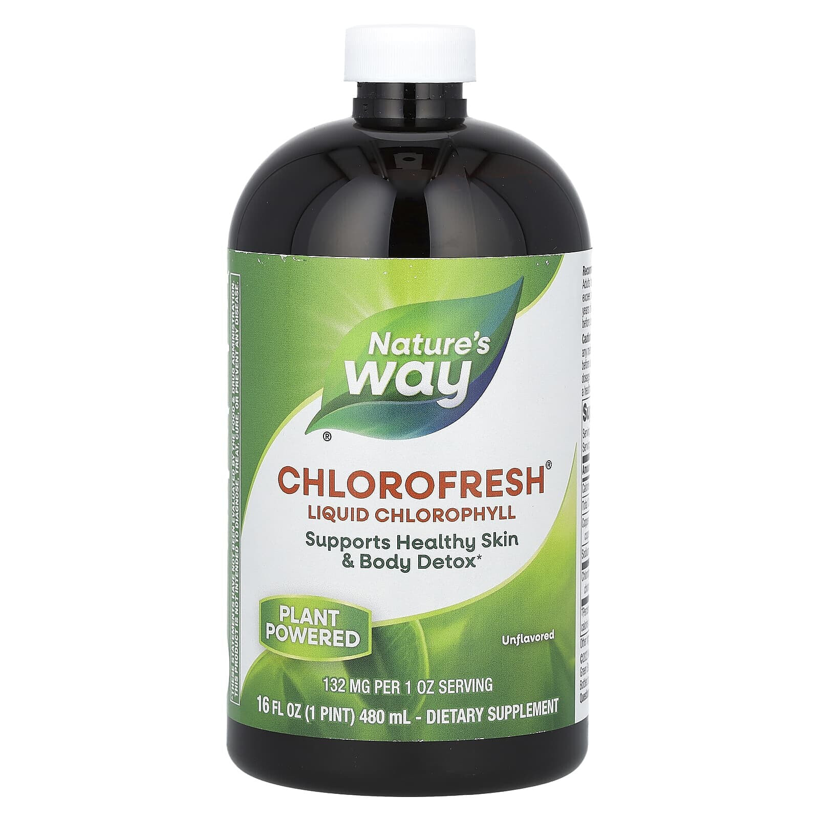Натурес Вэй, Chlorofresh, жидкий хлорофилл, с ароматом мяты, 132 мг, 473,2 мл (16 жидк. унций)