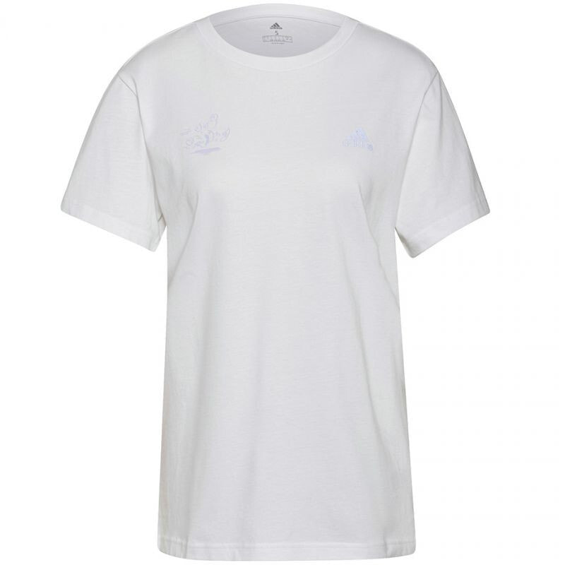 Мужская футболка спортивная  белая однотонная Adidas Signature Tee W GV1345
