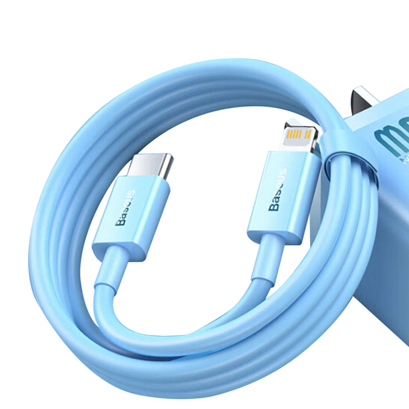 Kabel przewód do iPhone Superior Series USB-C - Lightning 20W PD 1m - niebieski