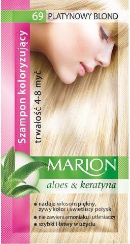 Оттеночное или камуфлирующее средство для волос Marion Szampon koloryzujący 4-8 myć nr 69 platynowy blond 40 ml