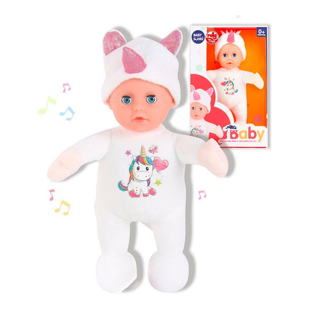 REIG MUSICALES 25 cm Teddy Unicorn Doll