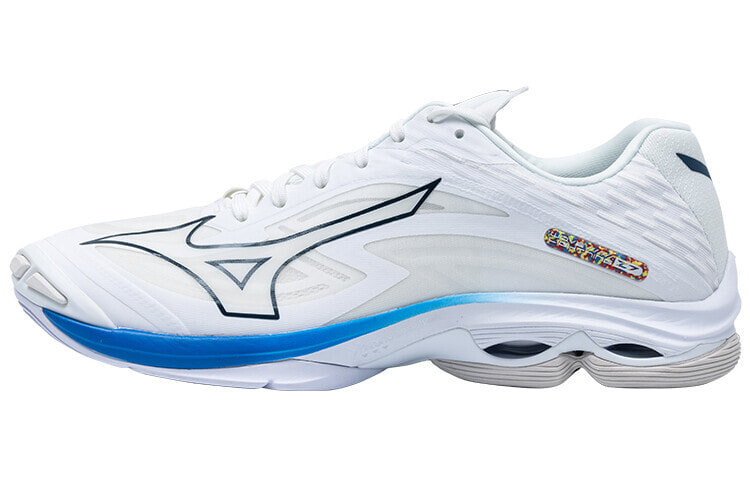 Mizuno Wave Lightning Z7 防滑耐磨 低帮 排球鞋 男款 白蓝 / Кроссовки Mizuno Wave Lightning Z7 V1GA220100