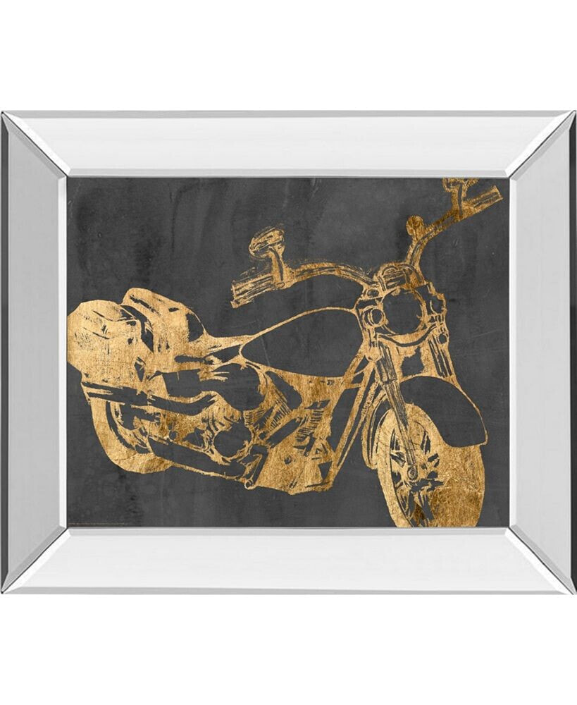 Classy Art motorcycle Bling I by Jennifer Goldberger Mirror Framed Print Wall Art, 22