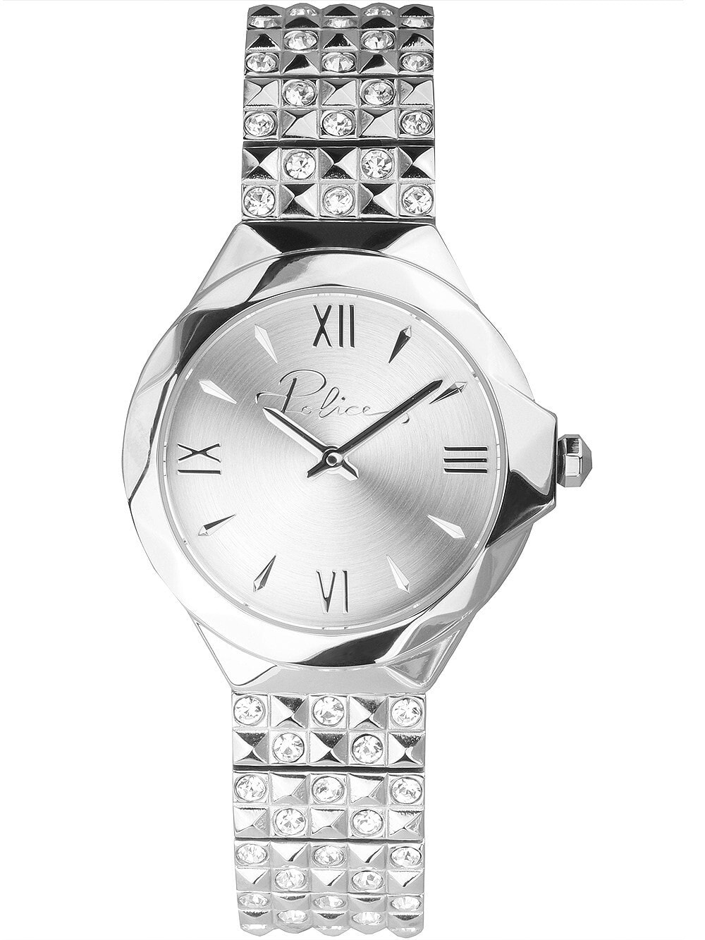 Женские наручные кварцевые часы Police ремешок из нержавеющей стали. Водонепроницаемость-3 АТМ. Защищенное от царапин минеральное стекло.