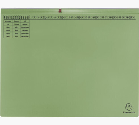Exacompta 370325B папка Тонкий картон Зеленый