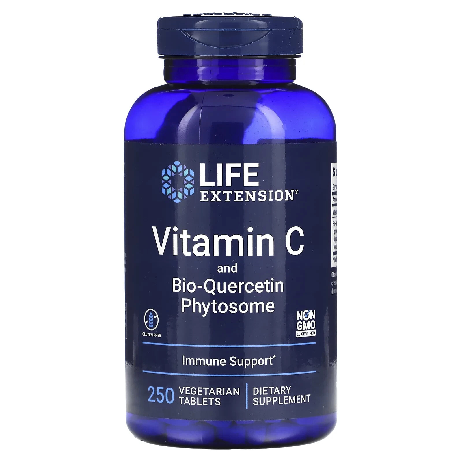 Life Extension, Витамин C с фитосомами биокверцетина, 60 вегетарианских таблеток