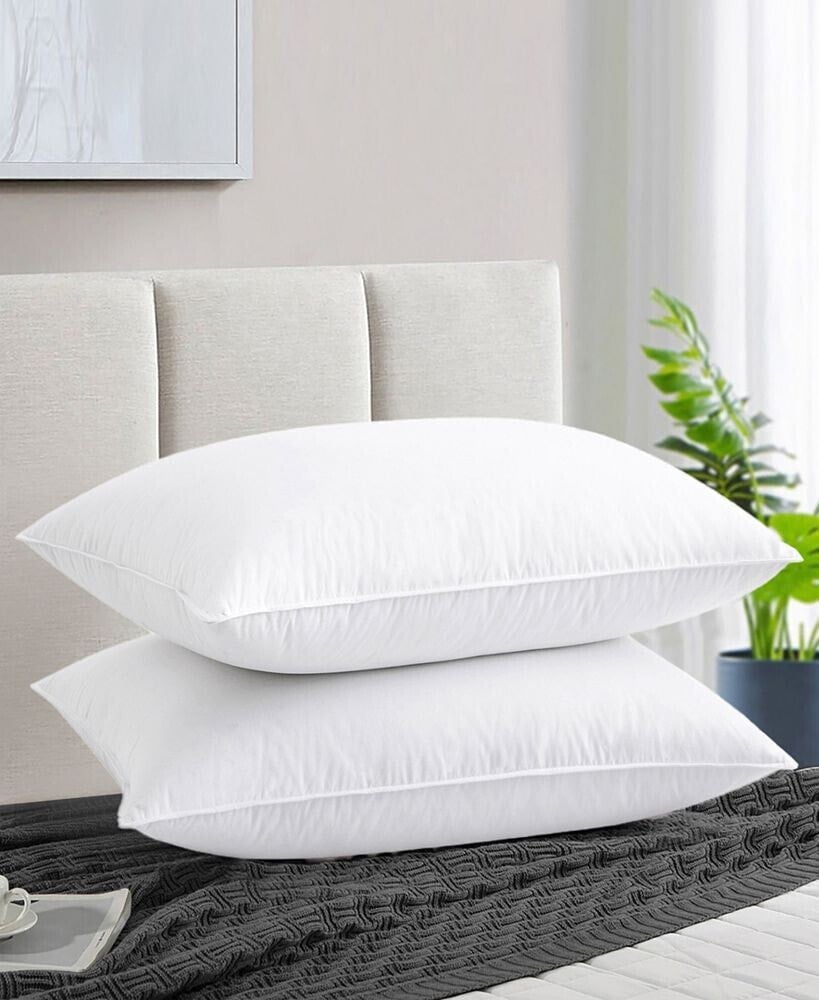UNIKOME standard Down Feather Bed Pillows, 2 Pack