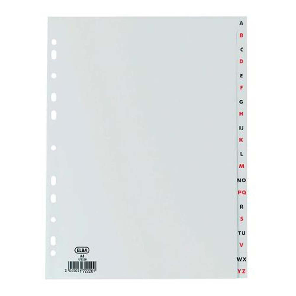 ELBA Plastic alphabet separator 120 mc folio 16 holes blue