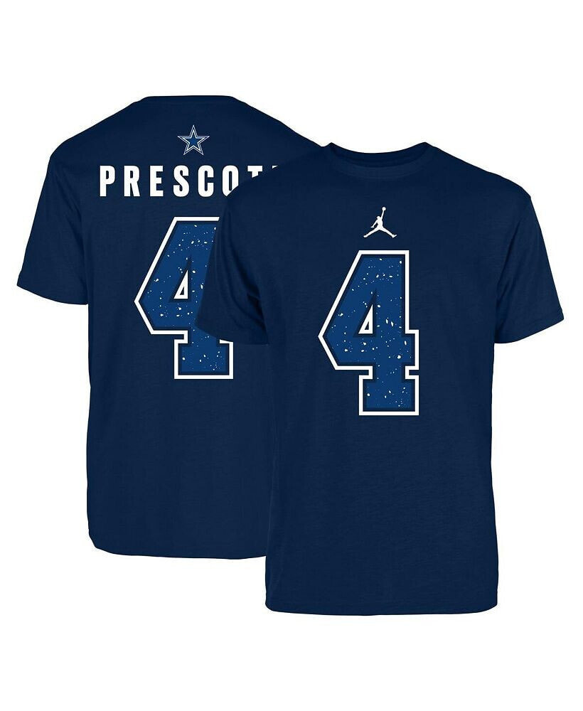 Jordan men's Brand Dak Prescott Navy Dallas Cowboys Name and Number T-shirt