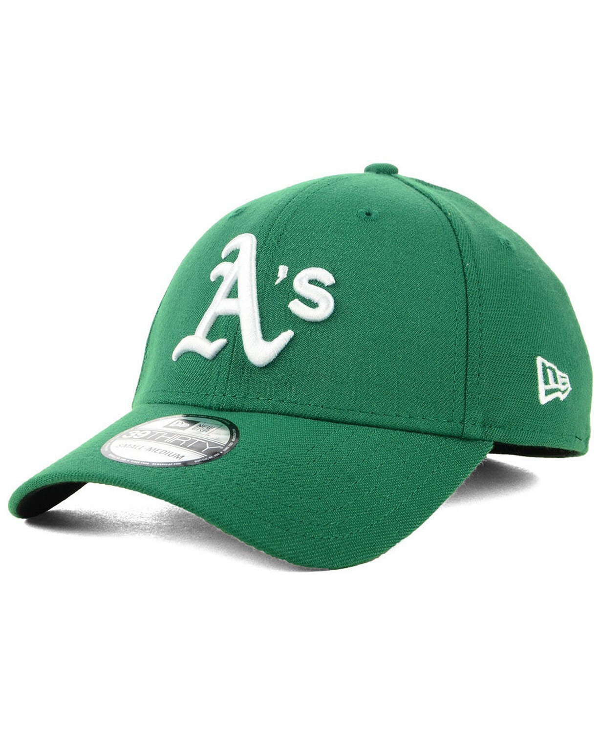 Мужская бейсболка зеленая бейсбольная с логотипом New Era Oakland Athletics Team Classic 39THIRTY Cap