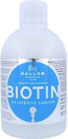 Kallos Biotin Shampoo Увлажняющий и питательный биотиновый шампунь для стимуляции роста волос  1000 мл