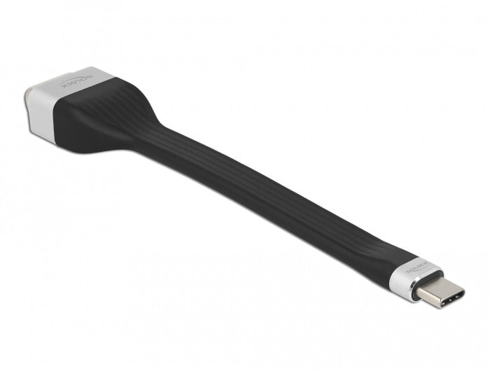 DeLOCK 86730 видео кабель адаптер 0,13 m USB Type-C VGA (D-Sub) Черный, Серебристый
