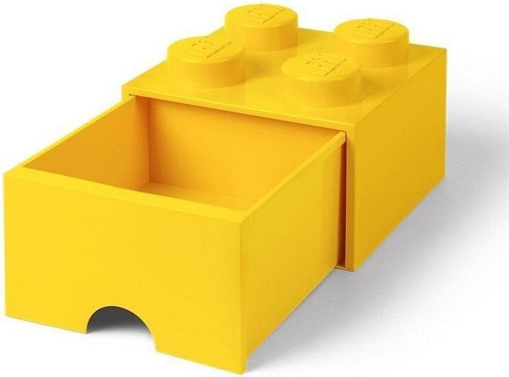 Контейнер Lego для хранения игрушек, 25 x 25 x 18 см, желтый цвет