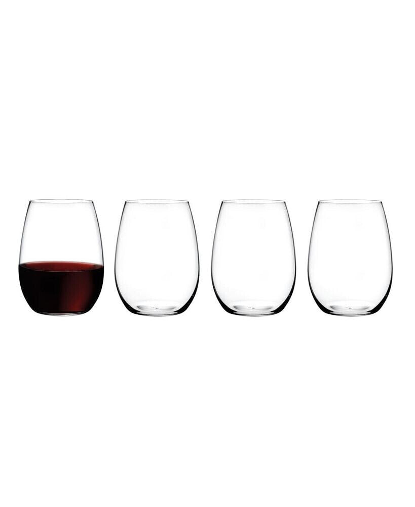 Nude Glass 4 Piece Pure Bordeaux Glass, 20.75 oz