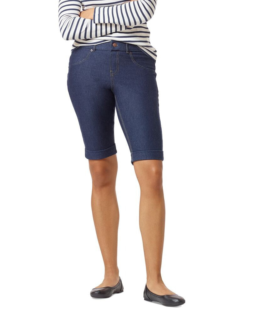 Hue women's Cuffed Essential Pull-On Denim Shorts
