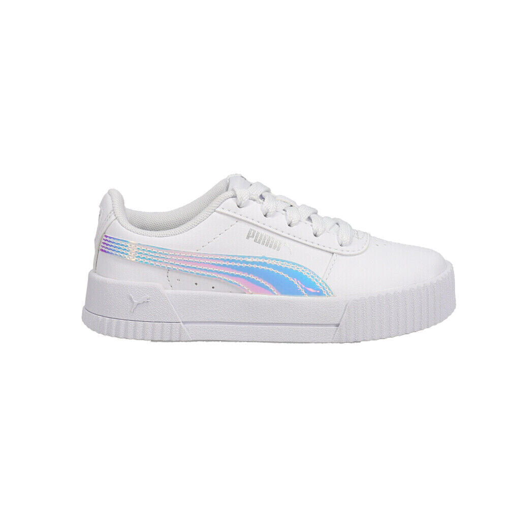 Puma Carina Holo Toddler Girls Multi, White Sneakers Casual Shoes 383742-01