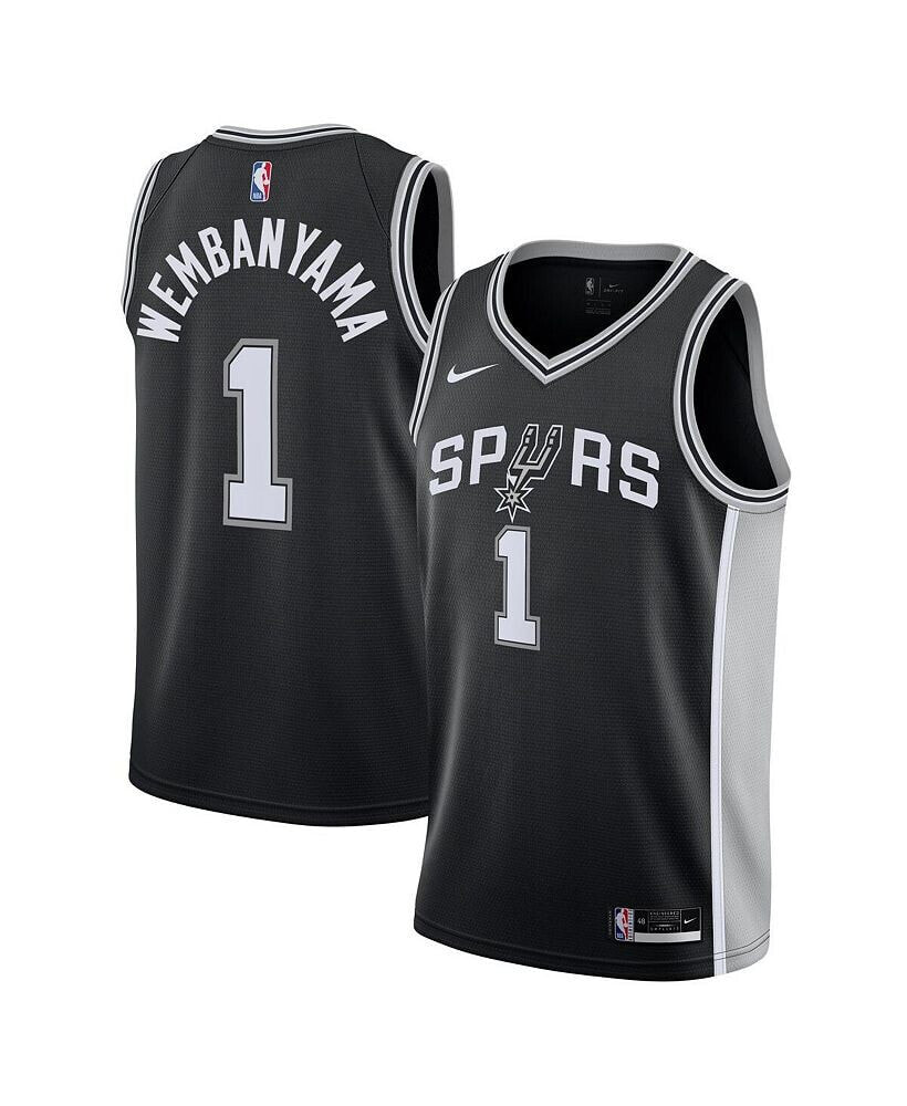 Nike big Boys Victor Wembanyama Black San Antonio Spurs Swingman Jersey - Icon Edition