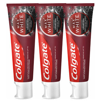 Whitening toothpaste with activated charcoal Max White Charcoal Trio 3 x 75 ml